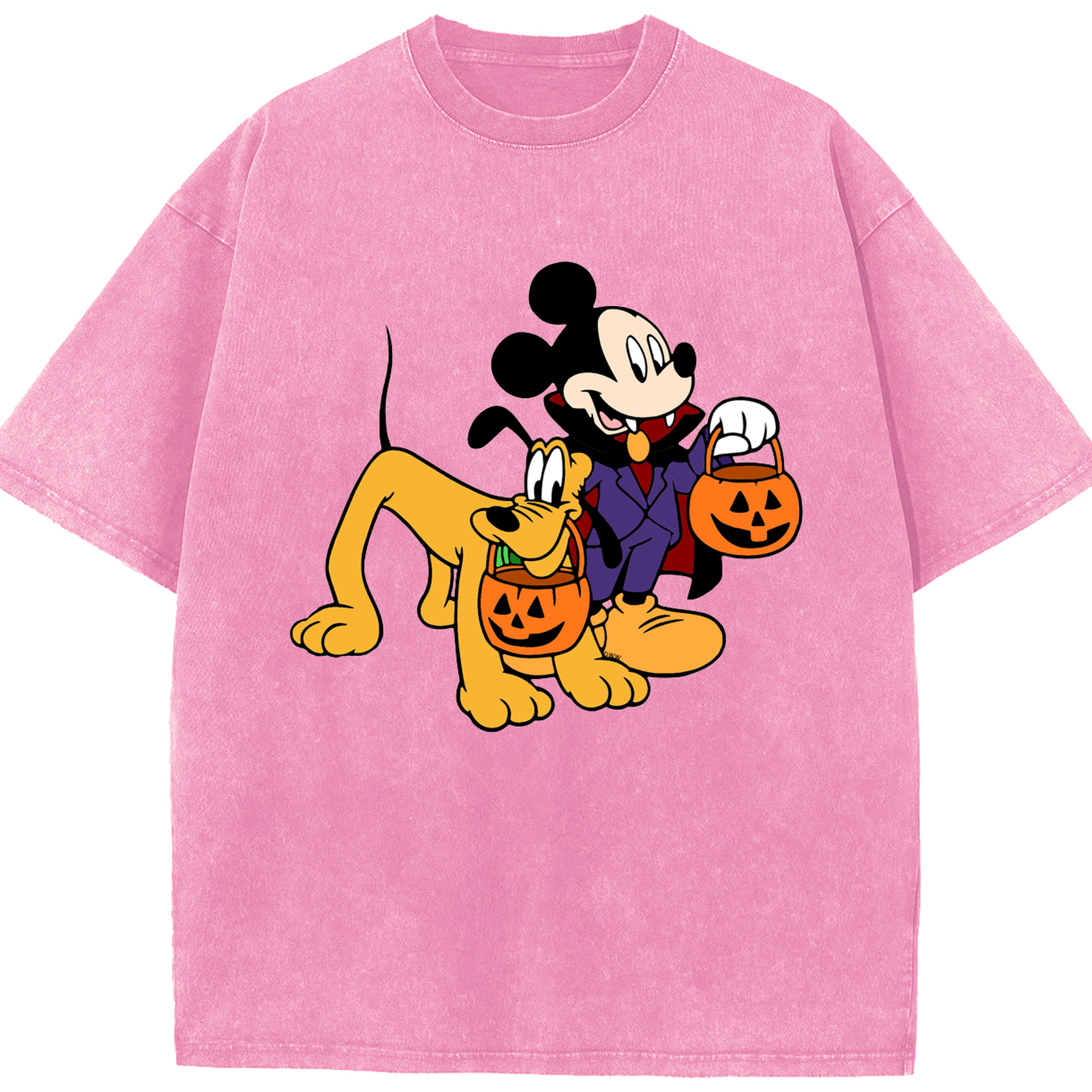 （画像用） ミッキーマウス Mickey Mouse 綿100% ヴィンテージ風 半袖Tシャツ（フロントプリント）